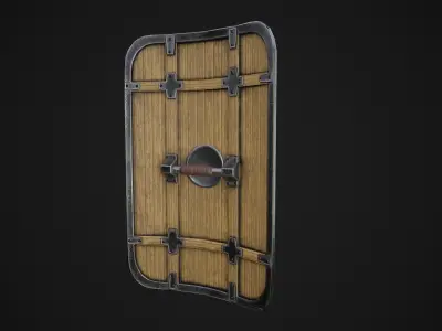 Tower Shield Low-poly 3D model