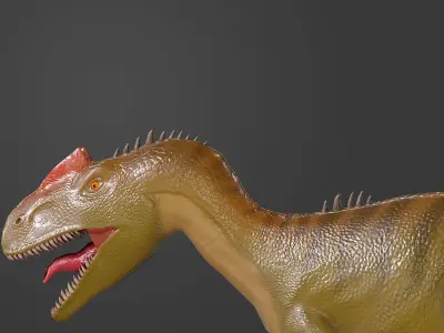 Allosourus Game Ready t - rex dinosaur Low-poly 3D model