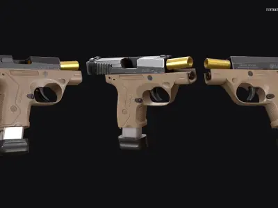 Beretta NANO Low-poly 3D model