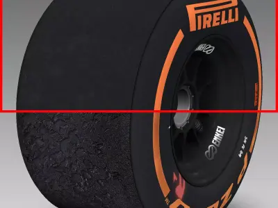 enkei hard rear tyre Low-poly 3D model