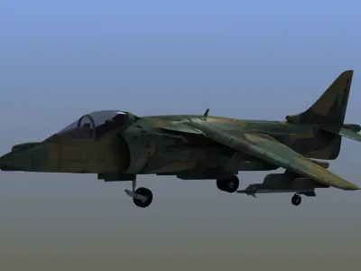 HarrierII Attack Aircraft LD1 Low-poly 3D model