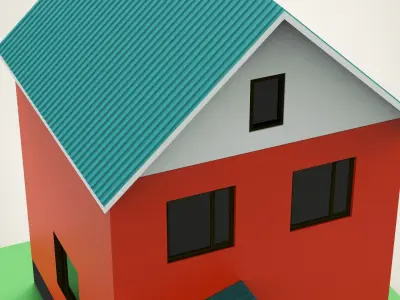 House Low-poly 3D model 3