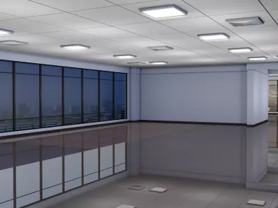 Empty Office Interior 3D model