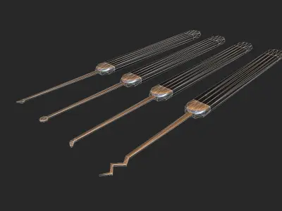 Lockpick set - PBR - lowpoly of tools Low-poly 3D model
