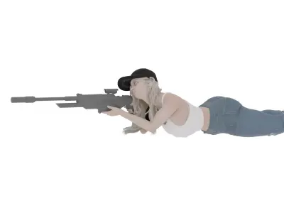 Female Sniper 3D print model