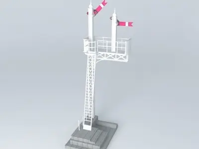 Eco Rail Track Signals Old Steam Days Free 3D model