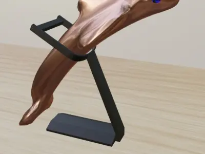 Gold dolphin 3D model