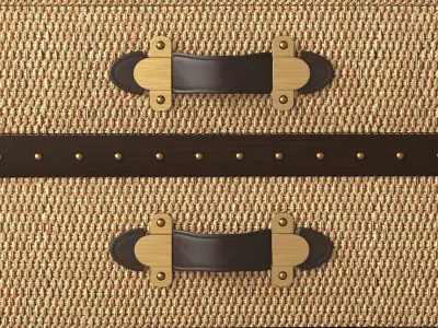 MAYFAIR RATTAN 3-DRAWER CUBE 3D model