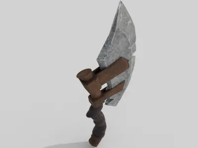 Axe weapon Low-poly 3D model get