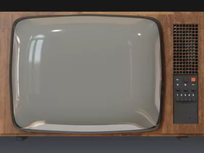 Vintage CRT TV 3D model