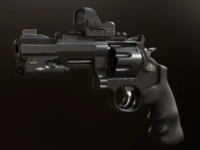 Revolver 357 Magnum 3D model purchase