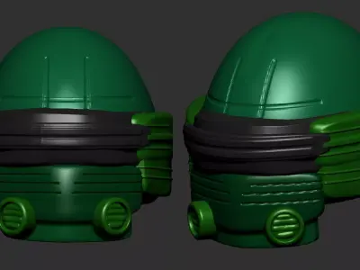 helmet high poly sculpt 3d printable ver 7 3D model 3D model 4
