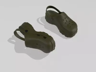 Clogs Sandal Grey 3D model
