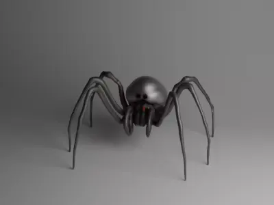low poly spider Low-poly 3D model