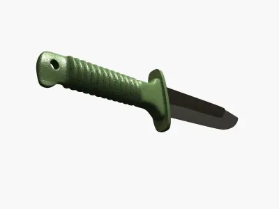 Military knife 3D model buy