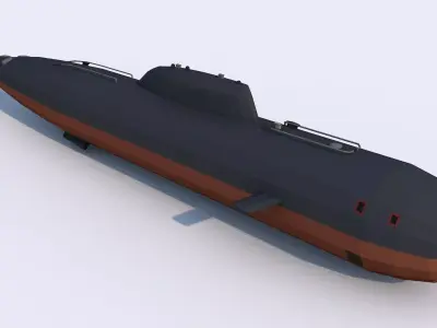 Submarine Low-poly 3D model