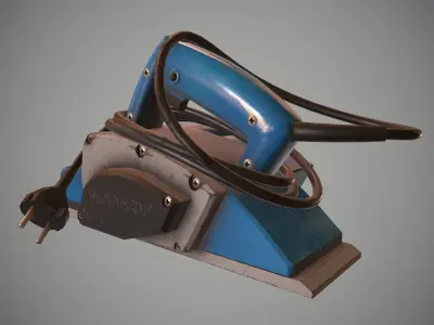 Wood Planer Machine Low-poly 3D model