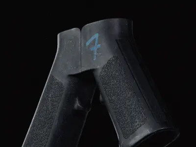AR-15 A2 Grip Low-poly 3D model