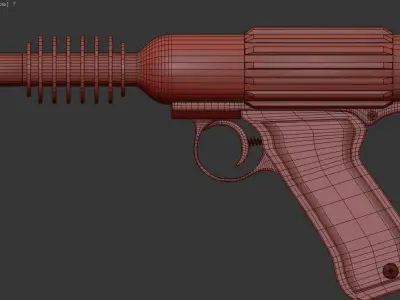 Ray gun Low-poly 3D model