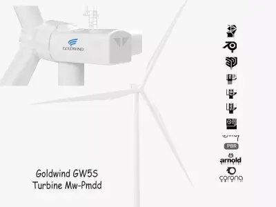 Wind Turbine Goldwind GW5S Mw-Pmdd 3D model