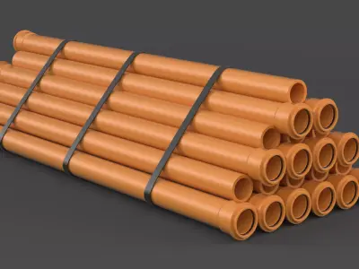 Plastic Pipe 3D model