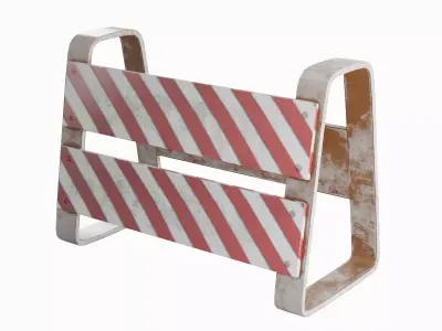 Traffic Barricade 05 Low-poly 3D model