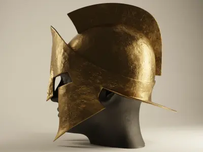 Spartan Helmet Detailed 3D print model