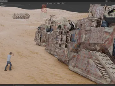 desert rig project file made with blender 3D model