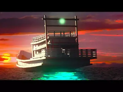 boat fishing thai Low-poly 3D model