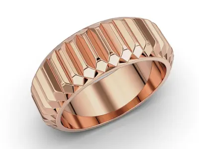 Geometric Gear Ring 3D print model