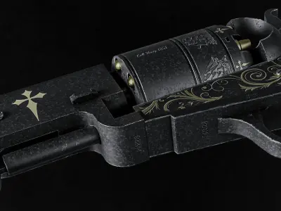 Exorcist Revolver Low-poly 3D model