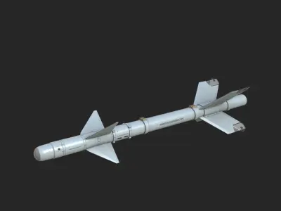 Chinese PL8 Infrared guided Air-to-Air missile PL-8 Low-poly 3D model