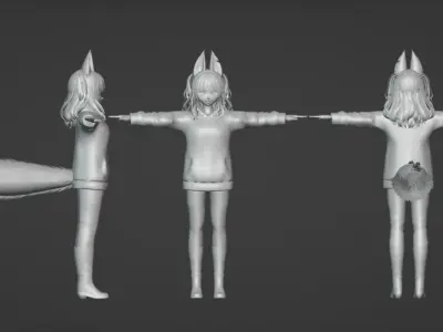 FOXIE GIRL VRCHAT AVATAR  3D model