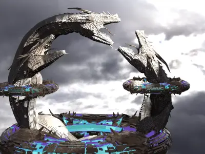 Sci fi Techno gate 10  3D model