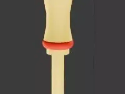 Small Flathead Screwdriver 3D model