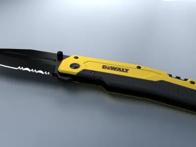 DEWALT Folding Pocket Knife DWHT10313 Low-poly 3D model