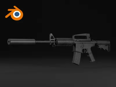 M4 carbine gun 3D model