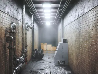 Subway Road Tunnel Low-poly 3D model