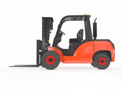 Animated Forklift 3D model