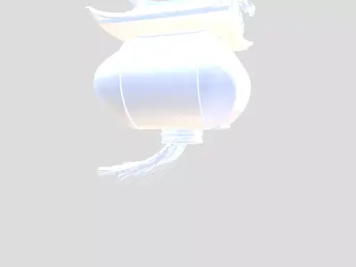 Cyberpunk Asian Lantern - Cyber Low-poly 3D model