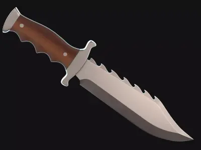 Hunting knife 3D model get
