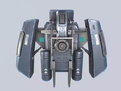 Scifi Jetpack Low-poly 3D model by Anima-Z - Low-poly
