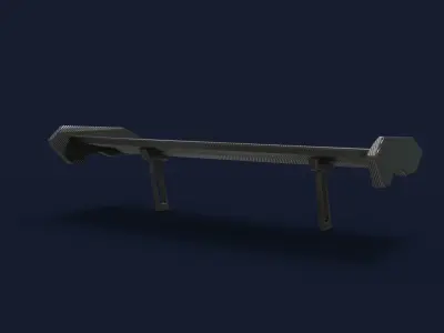 Spoiler carbon auto  3D model