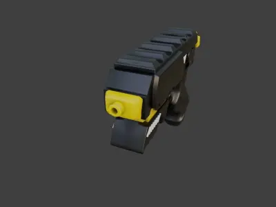 Rigged Scifi Gun 3D Model  Low-poly 3D model