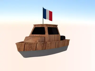 France Fishing Boat 3D model