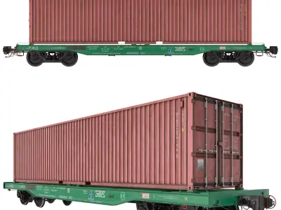 Flat Wagon 13-192-03 3D model