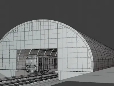 Warsaw metro station II 3D model
