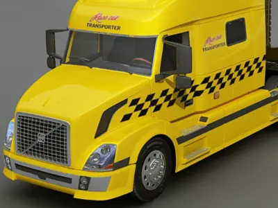 RACE CAR TRANSPORTER 02 3D model