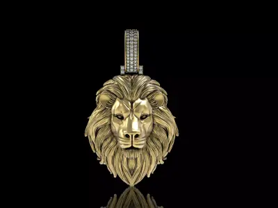 Lion Face Pendant 3D print model