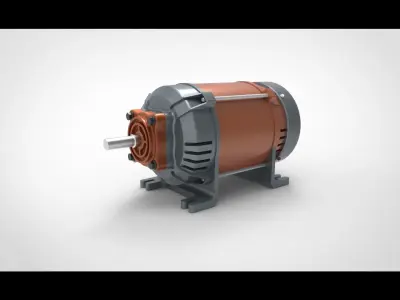 AC motor elctrical 3D model